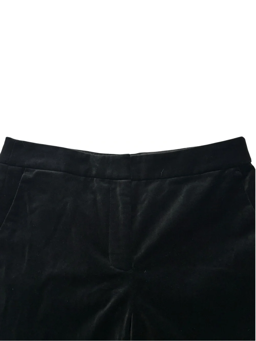J. Crew Kate Straight Leg Pant in Stretch Velvet 4 Black Workwear Holiday
